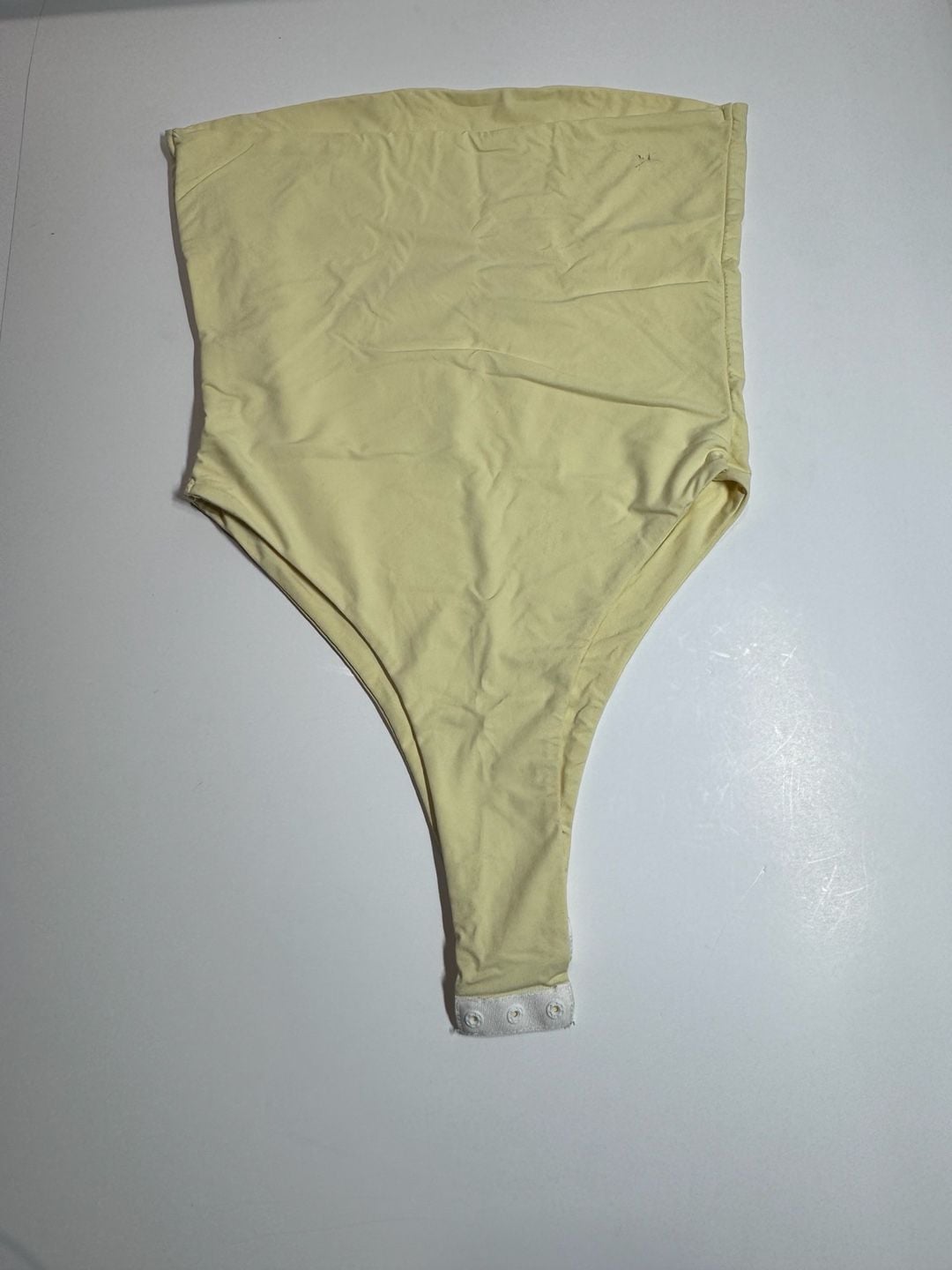 SHEIN Yellow Seamless Bodysuit Thong Size Small 2