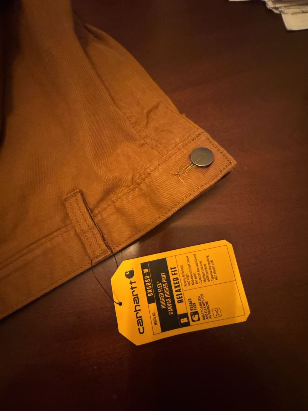 NWT Carhartt Rugged Flex Canvas Jogger Pants Men’s 40 Short Brown BN6889-M 7