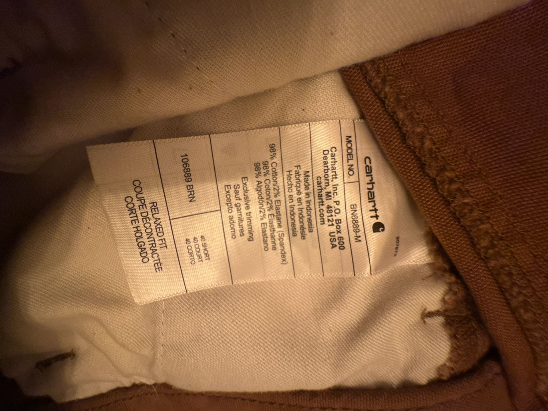 NWT Carhartt Rugged Flex Canvas Jogger Pants Men’s 40 Short Brown BN6889-M 11