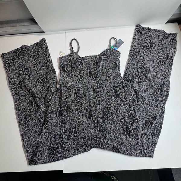 Derek Heart Spaghetti Strap Wide Leg Jumpsuit