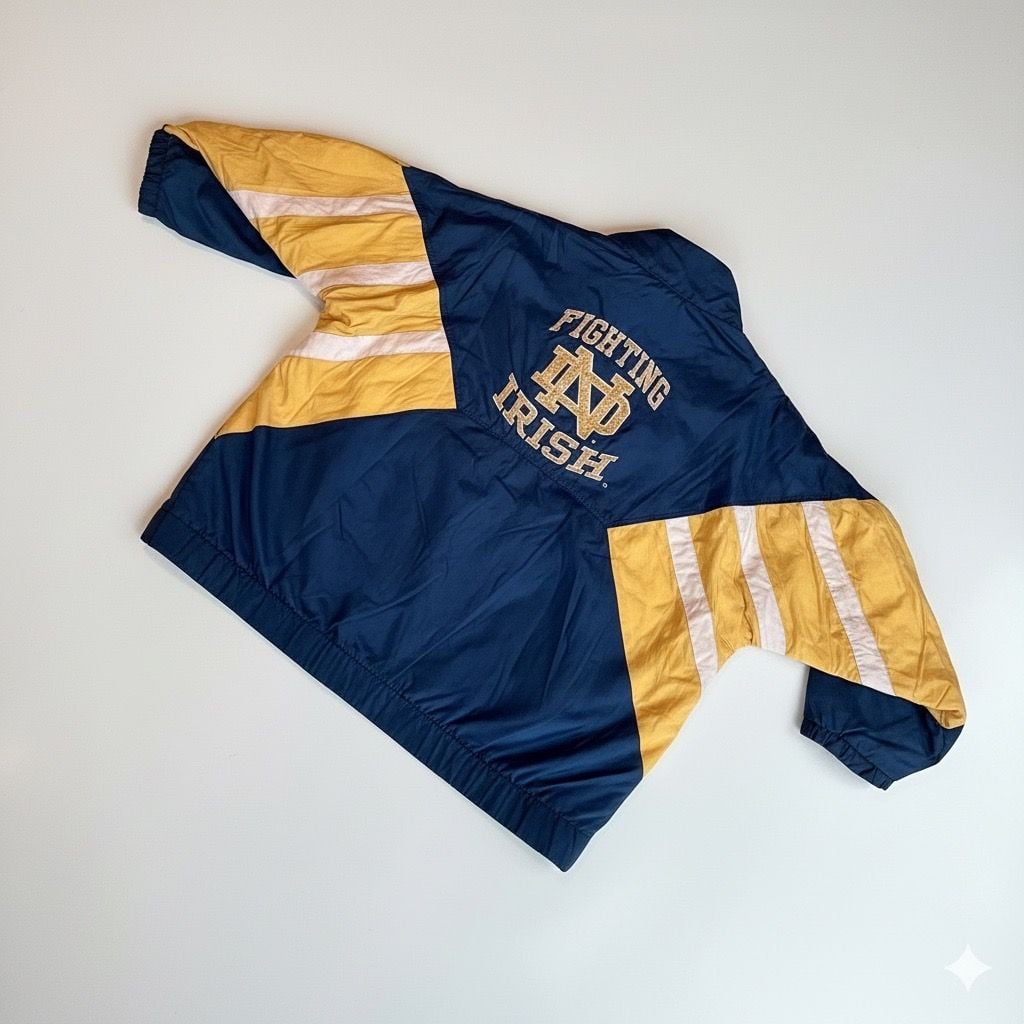 Vintage 1990s Notre Dame Fighting Irish Starter Quarter Zip Puffer Jacket 3
