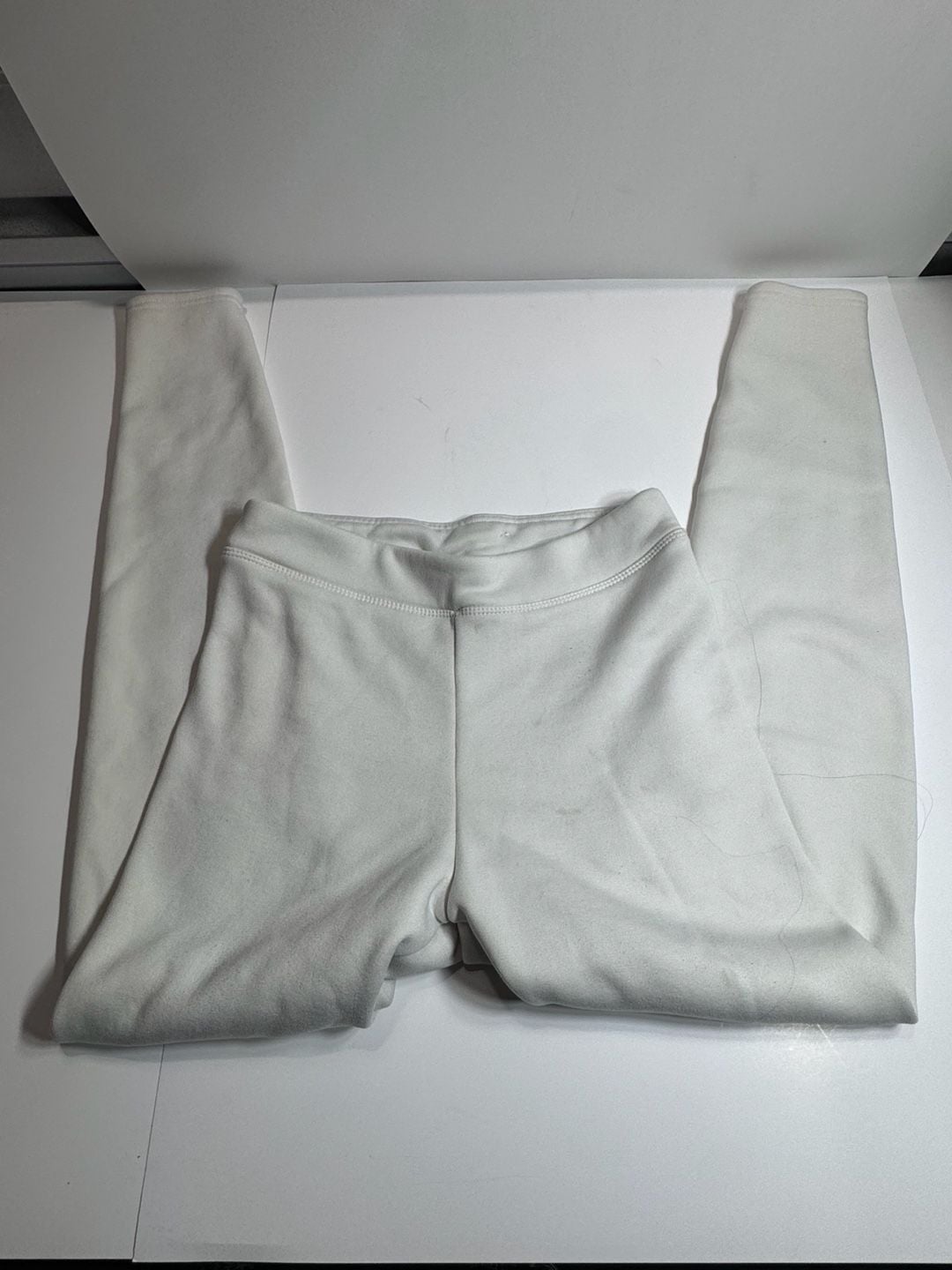 No Boundaries Women White Fleece Lined Thermal Leggings Size M 8-10 1