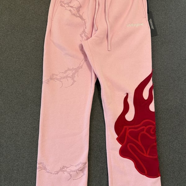Civil Regime Bloom Bankai Concrete Rose Rhinestone Sweatpants Pink Large