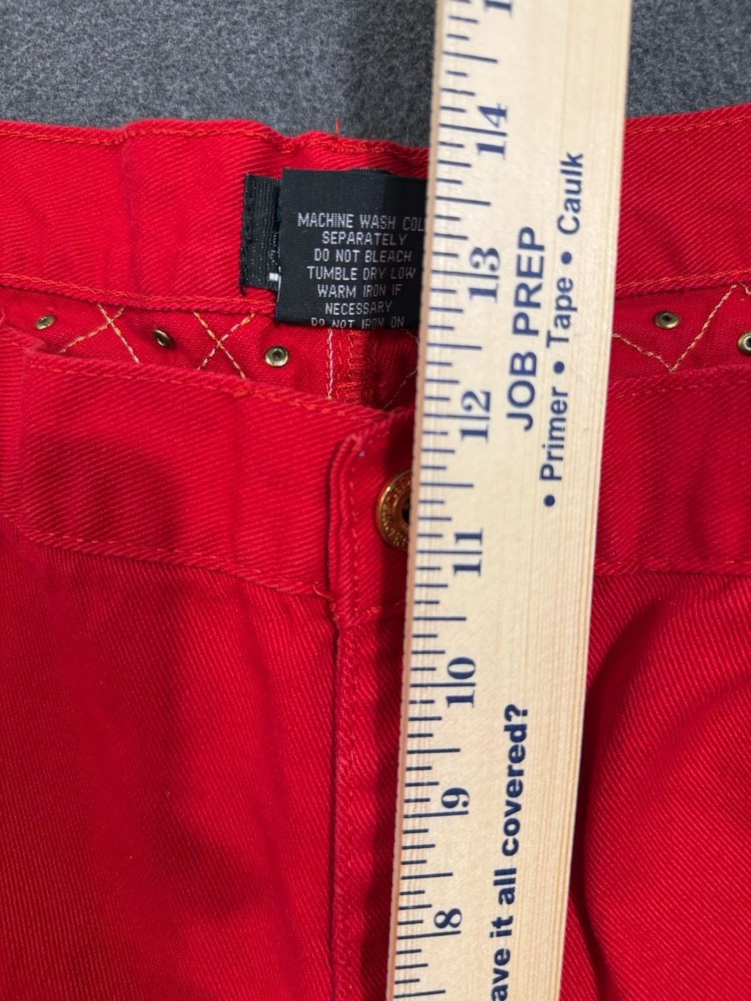 Blue Stitch Red Slim Straight Biker Moto Jeans with Studs and Zippers Size 46x32 9