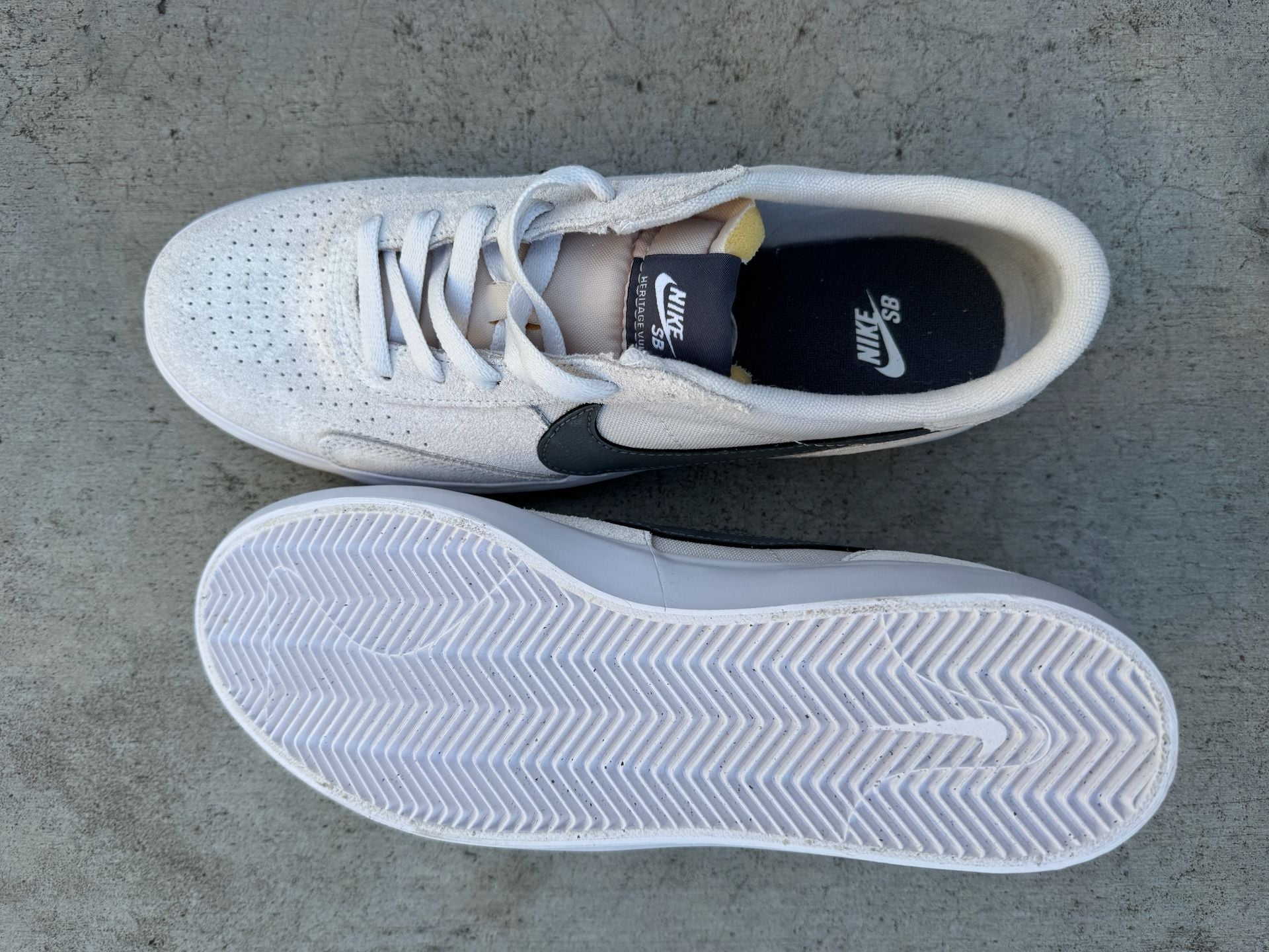 Nike SB Heritage Vulc Vast Grey Iron Grey Skateboarding Shoes 9