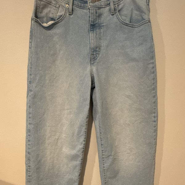 Levi's High-Rise Wide Leg Jeans Size 27 Light Wash