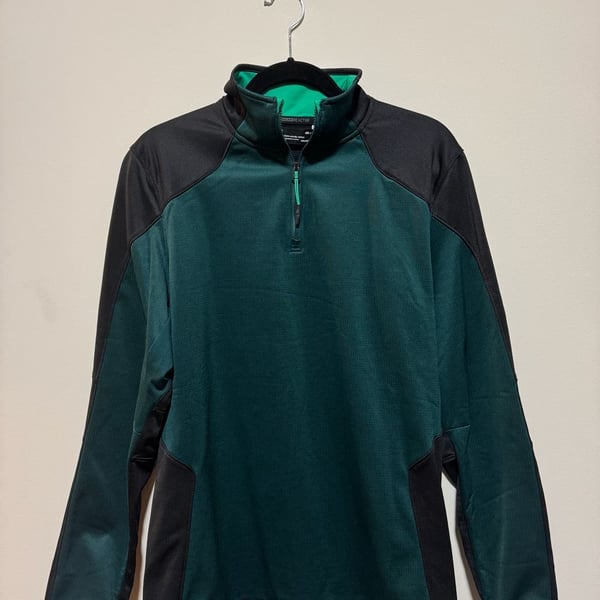 Under Armour Coldgear Fleece 1/4 Zip Pullover Green Black Men's Medium
