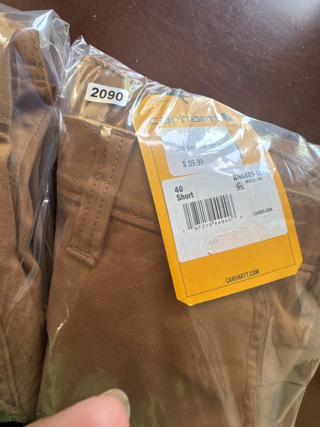 NWT Carhartt Rugged Flex Canvas Jogger Pants Men’s 40 Short Brown BN6889-M 17