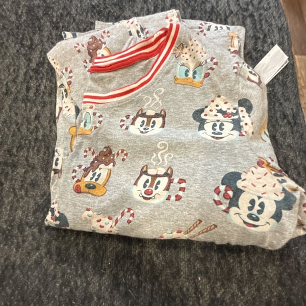 Disney Mickey Mouse and Friends Holiday Cocoa Cups Long Sleeve Pajama Set