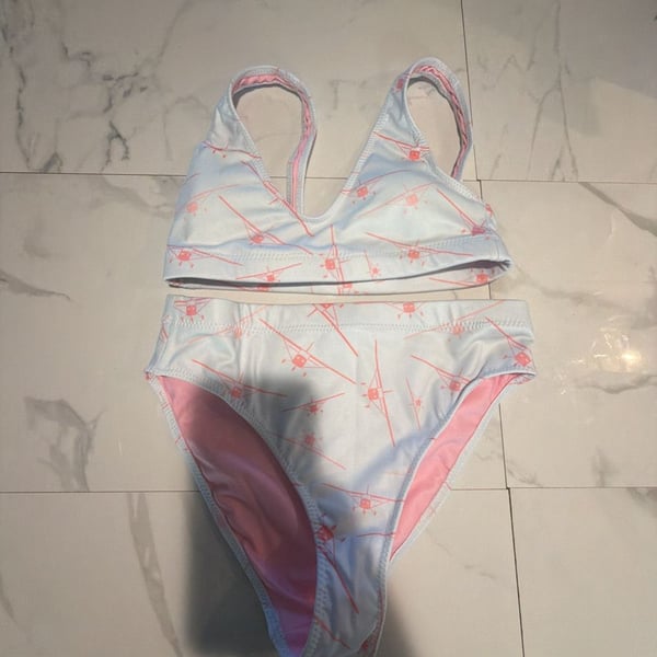 AVIHATS High Waisted Bikini Light Blue Size M ID #023