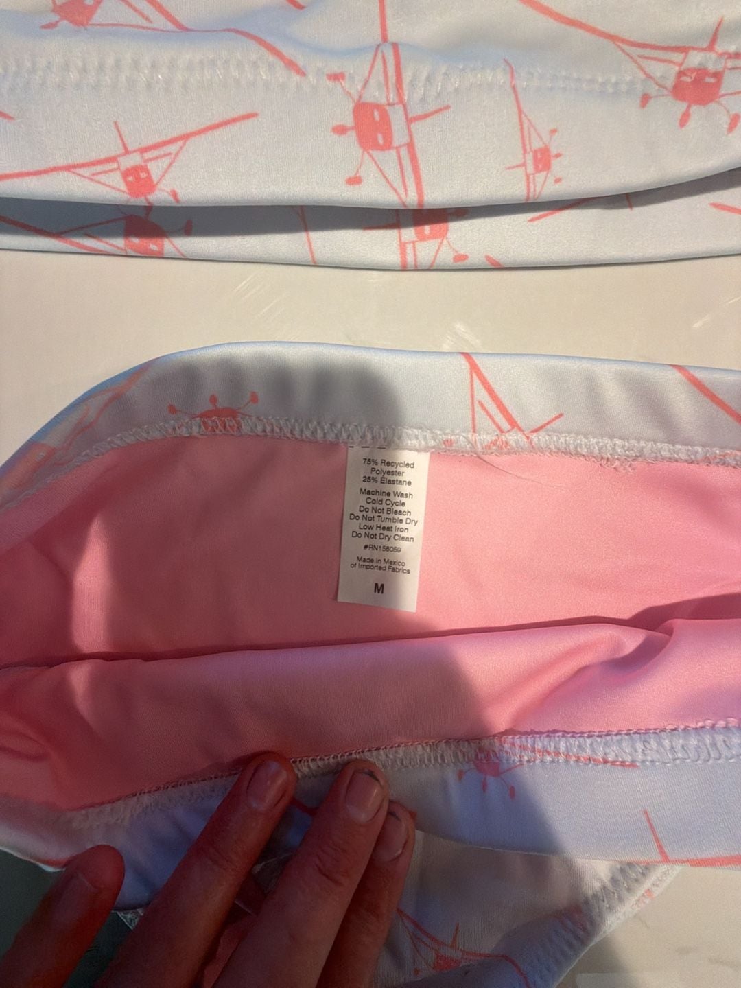 AVIHATS High Waisted Bikini Light Blue Size M ID #023 2
