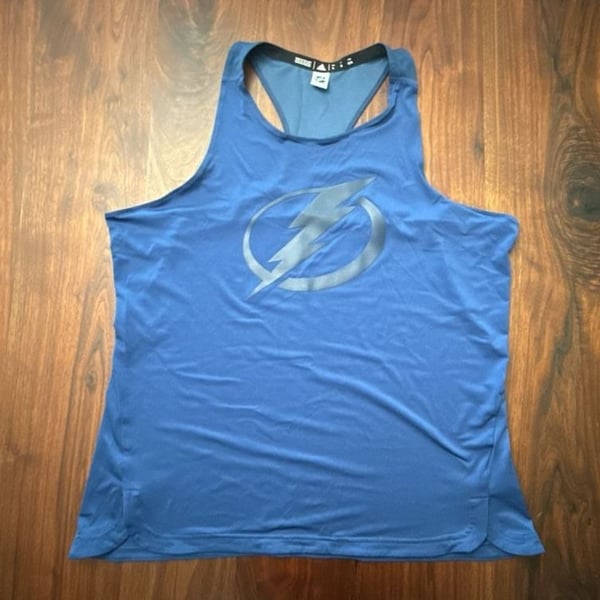 Adidas Tampa Bay Lightning NHL Women's Blue Racerback Tank Top Size XL