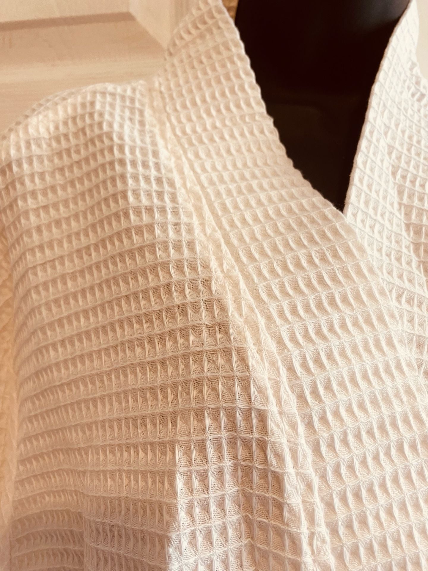 Kassatex New York White Waffle Weave Spa Bathrobe Size L/XL 5