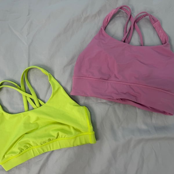 Lululemon Energy Bra Medium Support Strappy Back Sports Bra Bundle Lot of 2