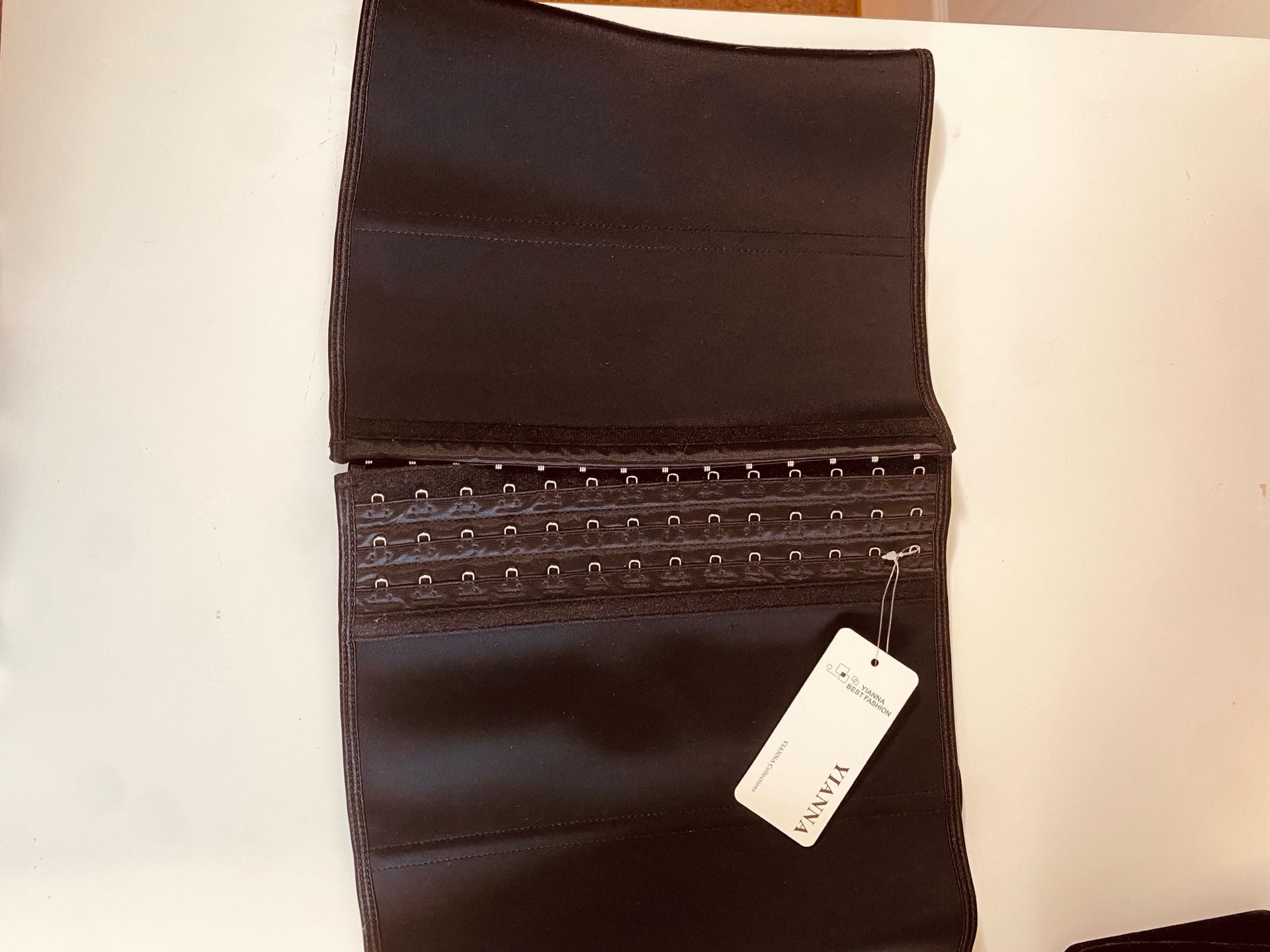 NEW ! Yianna Women Black Latex Waist Trainer Body Shaper Size XS 2