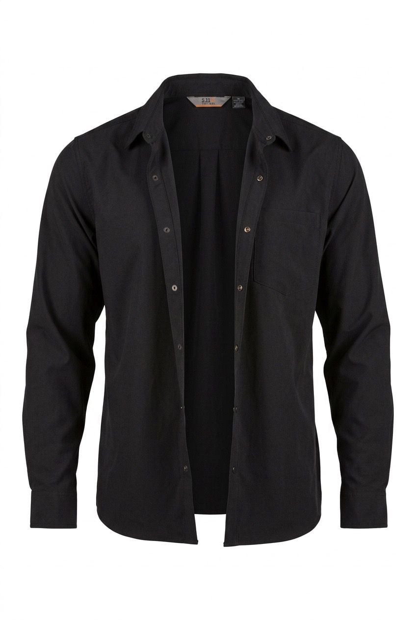 5.11 Tactical Men's Black Long Sleeve Button-Up Shirt 2