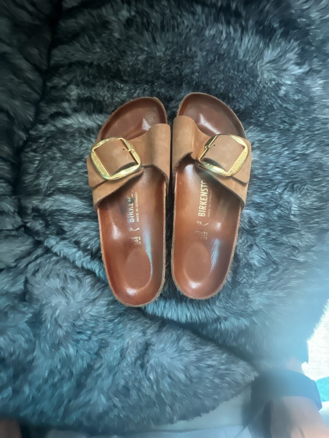 Birkenstock Arizona Big Buckle Sandals Size L9 M7 made in Germany 2
