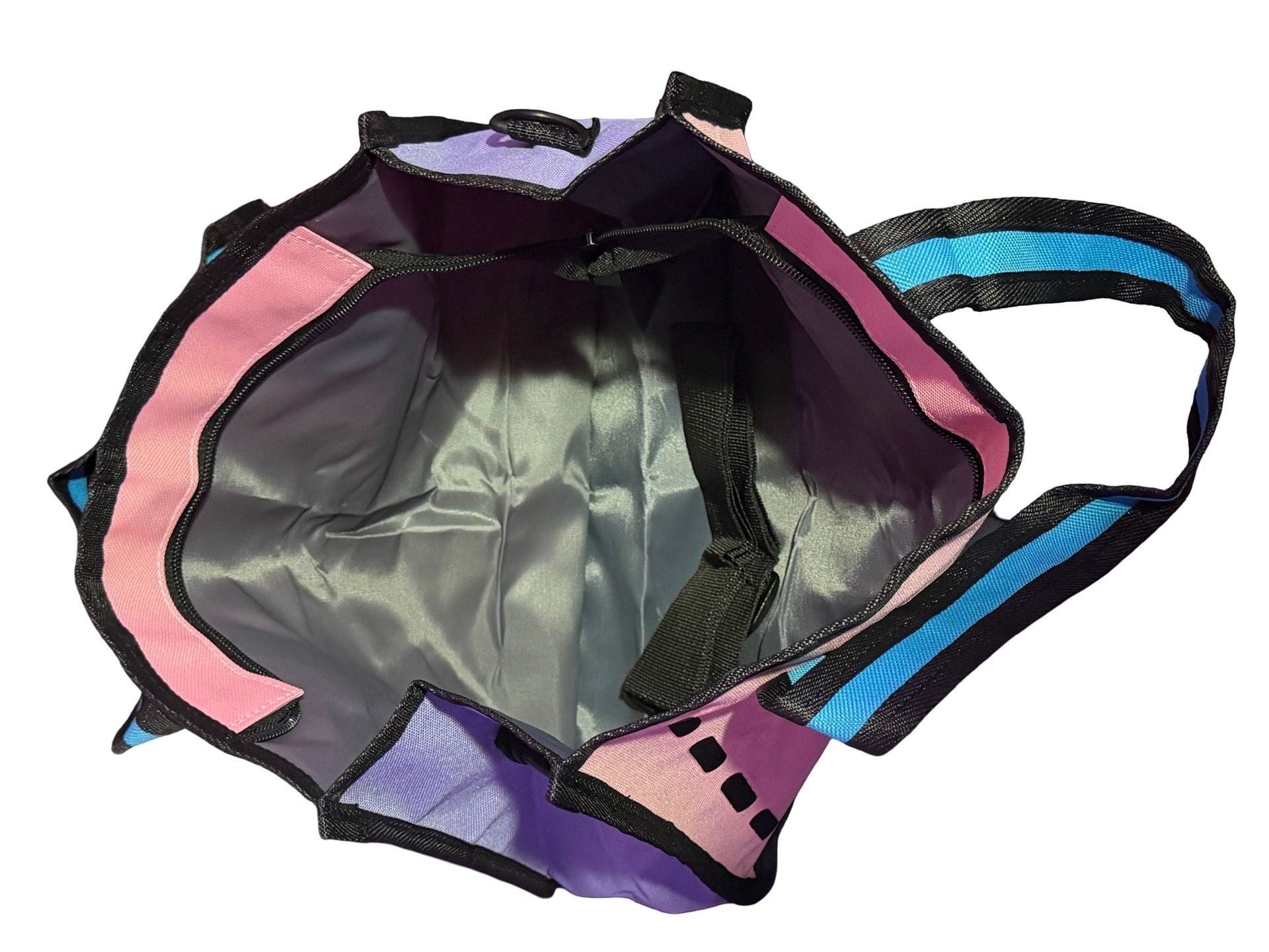 2D Cartoon Style Anime Tote Bag Pink Blue Shoulder Handbag 3