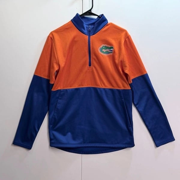 Gen 2 Florida Gators 1/2-Zip Pullover Jacket Orange Blue Youth X-Large