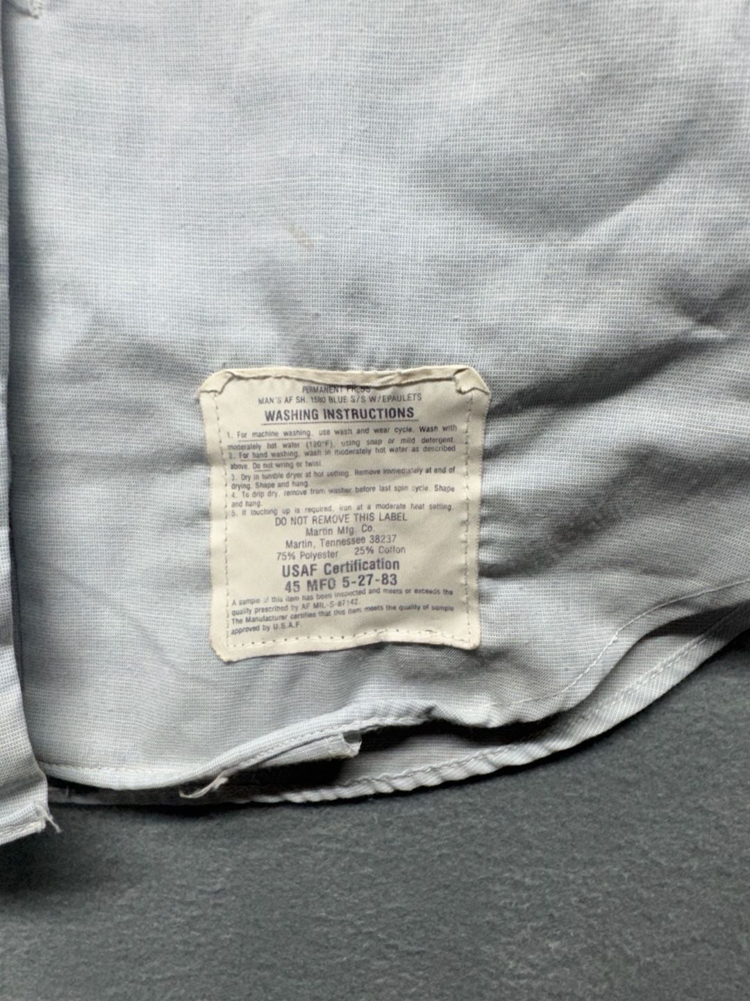 Vintage US Air Force Class A Dress Uniform Jacket and Shirt Set Size 40S 7