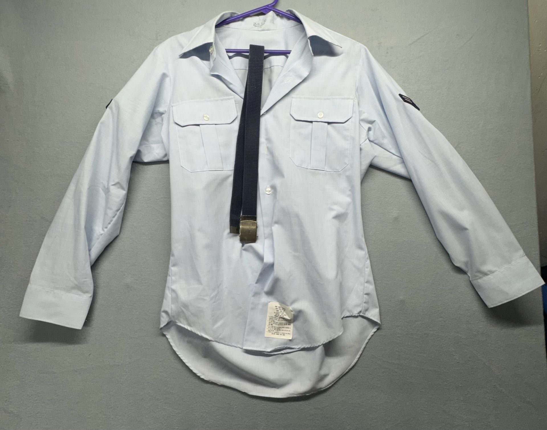 Vintage US Air Force Class A Dress Uniform Jacket and Shirt Set Size 40S 8