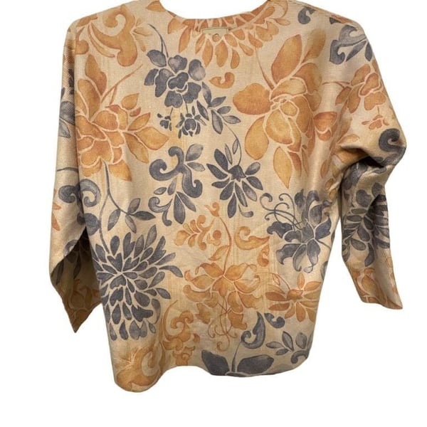 Sioni Floral Print Knit Top Size XS