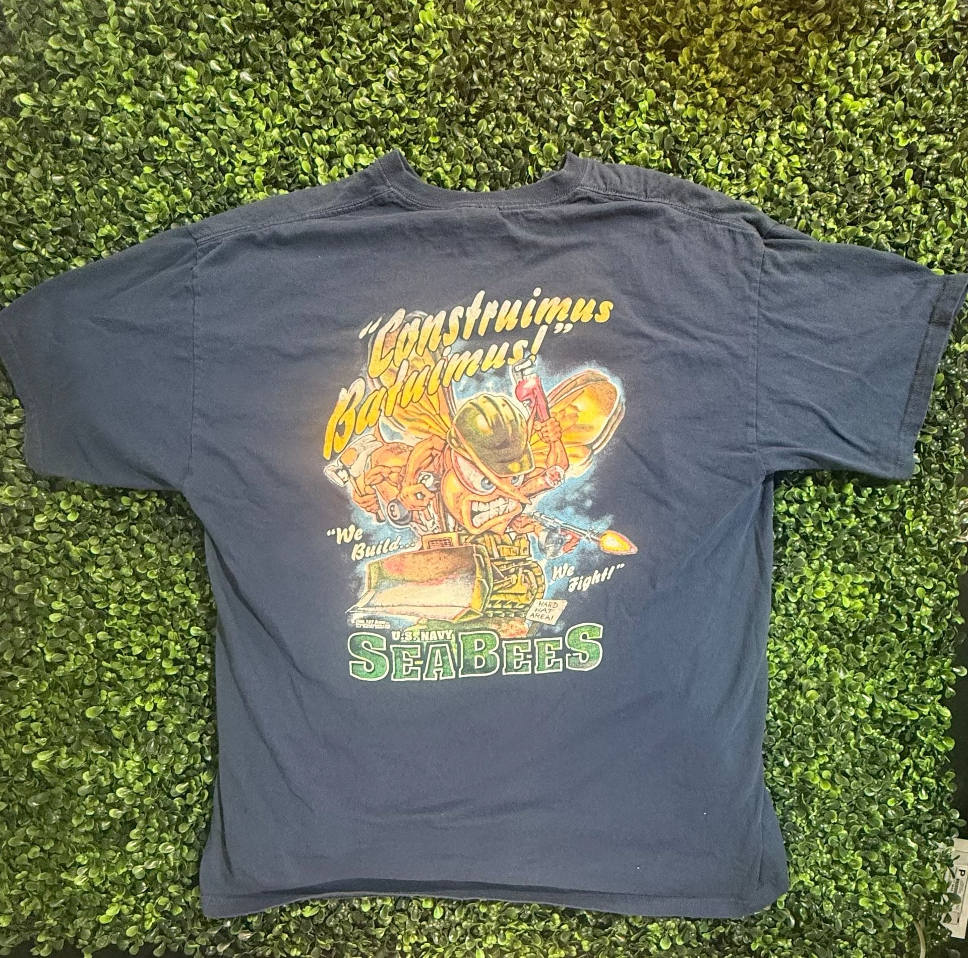 Vintage Gildan Ultra Cotton US Navy Seabees MCB 21 T-Shirt XL 2