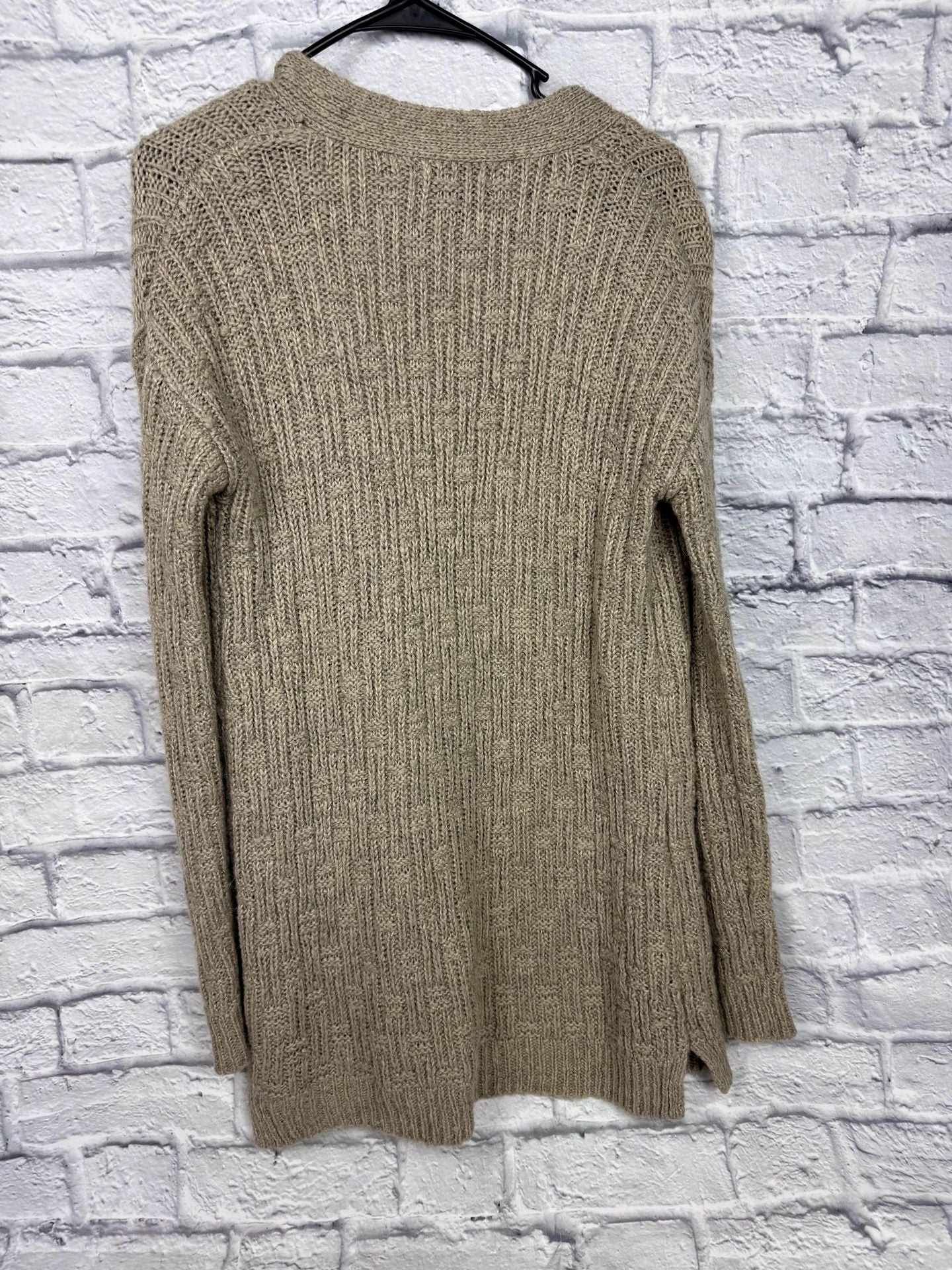 Mossimo Women's Open Front Knit Cardigan Sweater Taupe Medium with Pockets 3