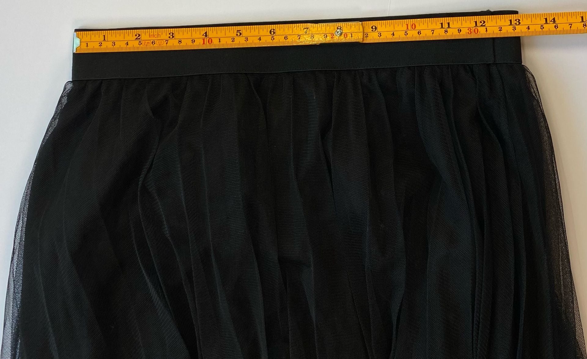 Moon Collection Black Tulle Floral Embroidered Mesh Skirt Size M/L M1703-77 10