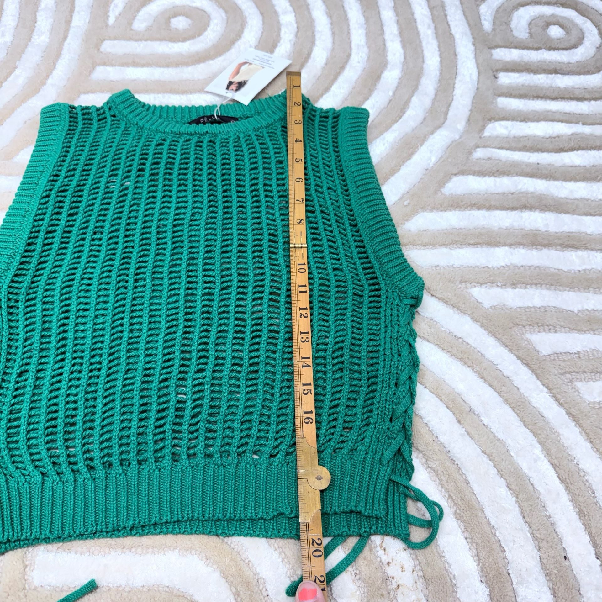 DELUC 9380D Lipari Knit Vest Green S 7