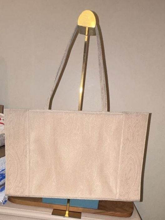 Etro Beige Paisley Jacquard Shoulder Tote Bag 5