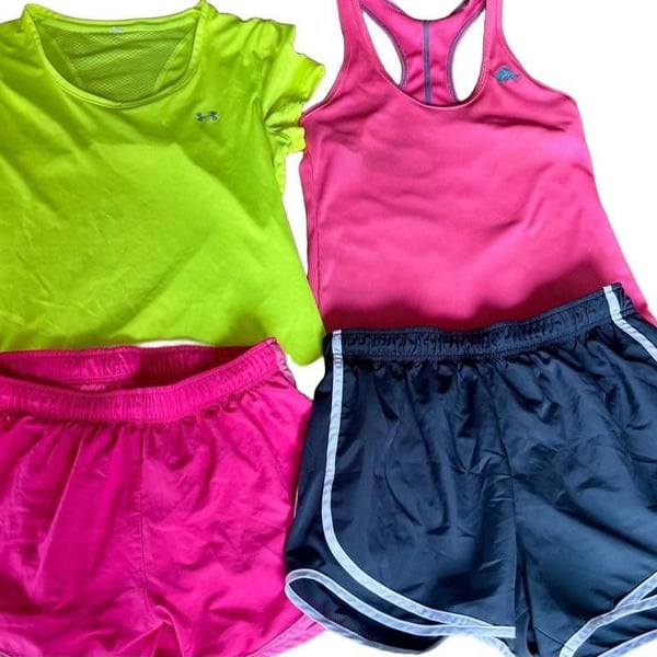 Lot of 4 Women's Athletic Workout Bundle Nike Under Armour Adidas