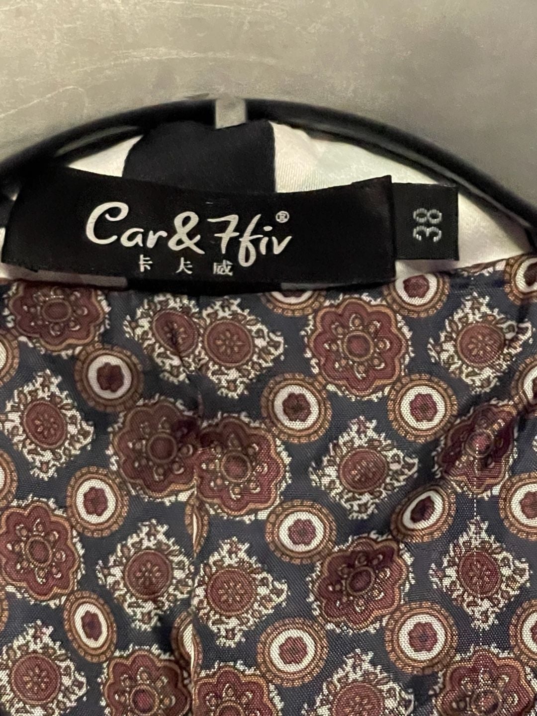 Car&Ffiv Pop Art Comic Face Print Graphic Blazer Jacket Size 38 3