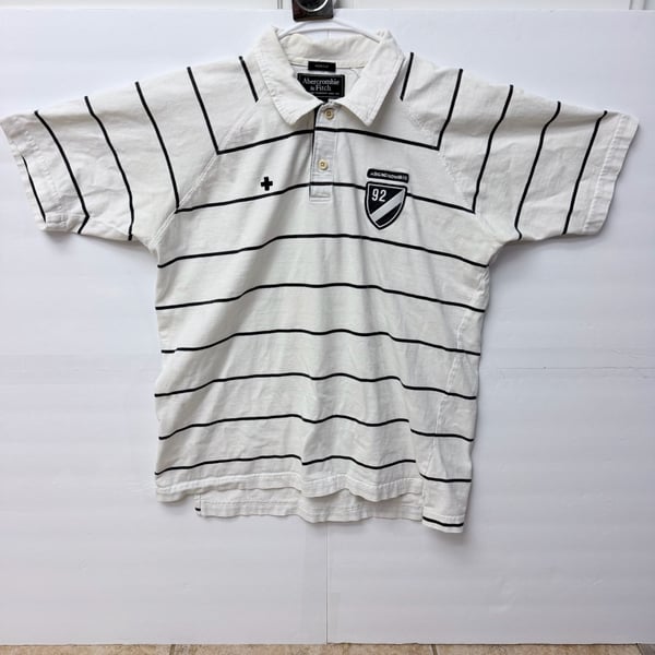VTG Y2K Abercrombie & Fitch Muscle Polo Shirt Mens XL