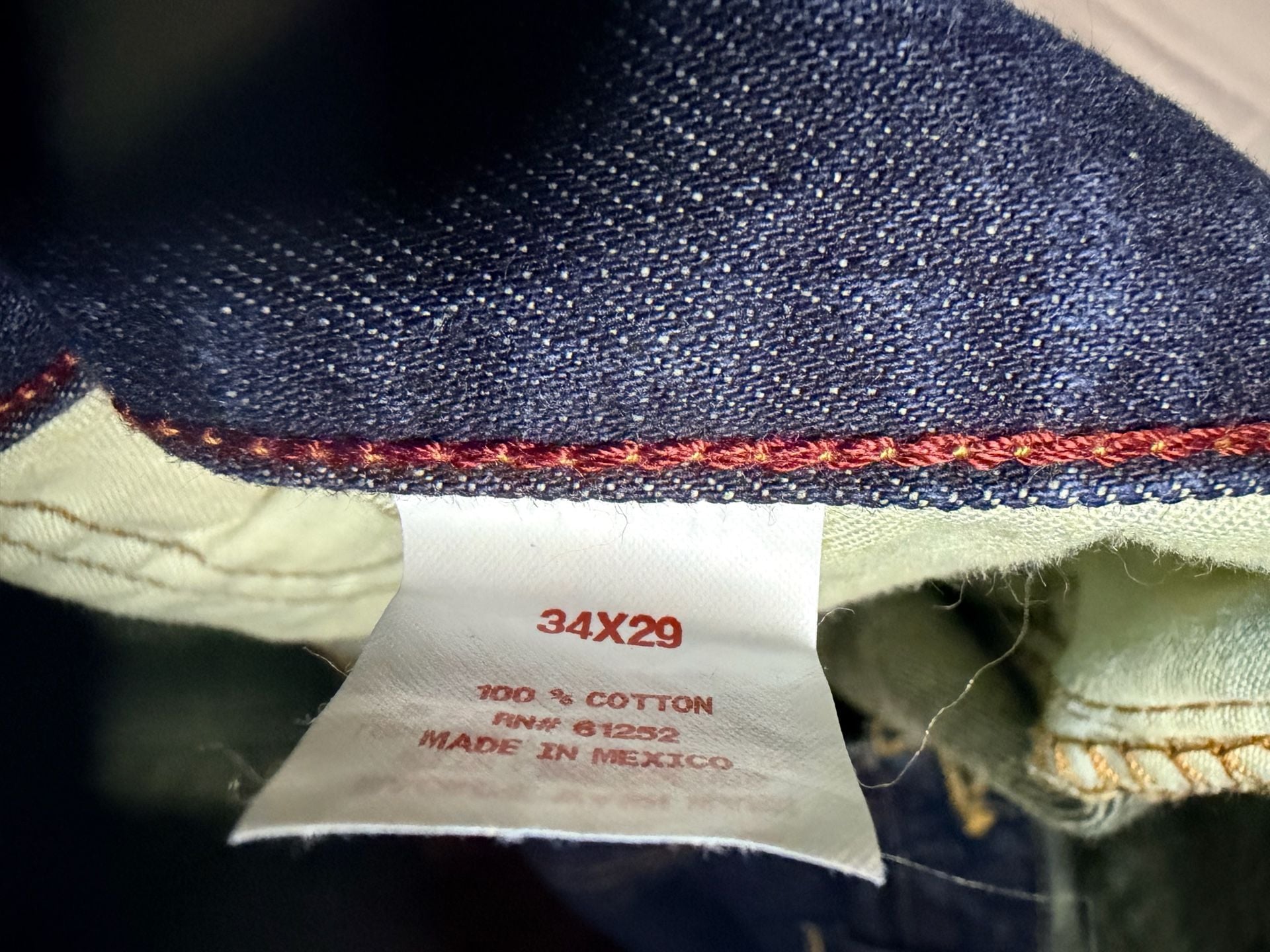 Arizona Jean Co. Men's Dark Wash Straight Jeans 34x29 5