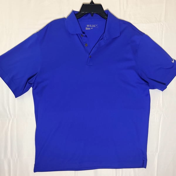 Nike Golf Tour Performance Dri-FIT Blue Short Sleeve Polo Shirt Men's Size L