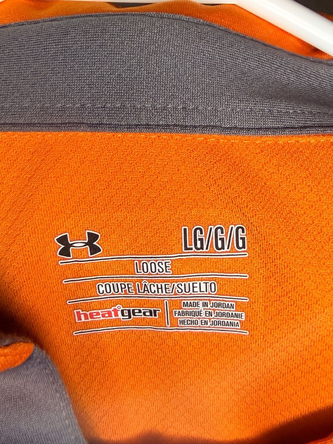 Under Armour HeatGear Loose Fit Orange Golf Polo Shirt Men's Large 4