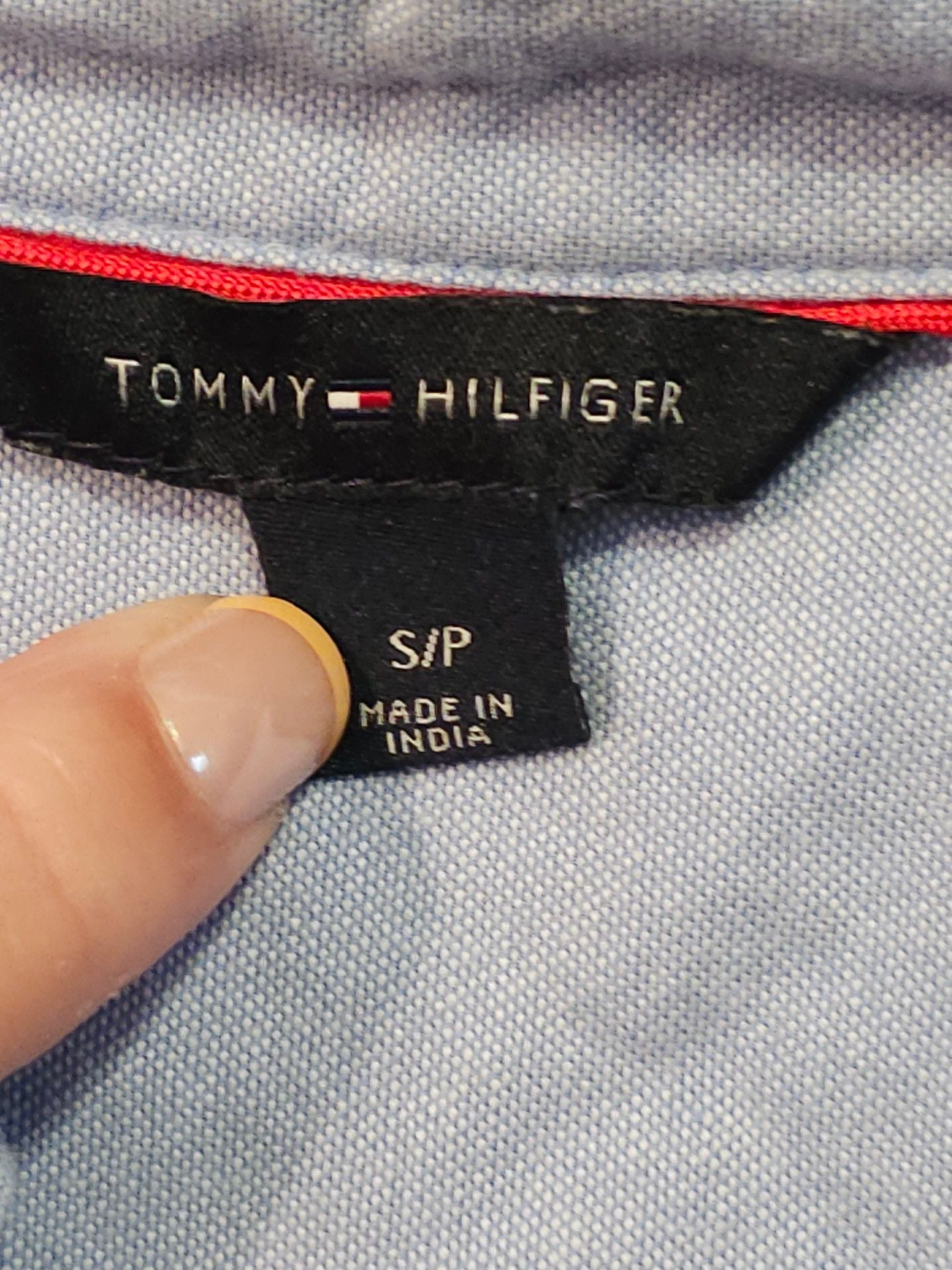 Tommy Hilfiger Scallop Embroidered Long Sleeve Shirt Dress Tunic Blue Size S 6
