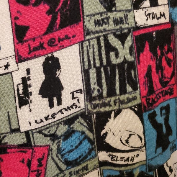 Vintage Y2K Miss Sixty Pop Art Collage Graphic Mini Dress Size XS/S Rare Archive