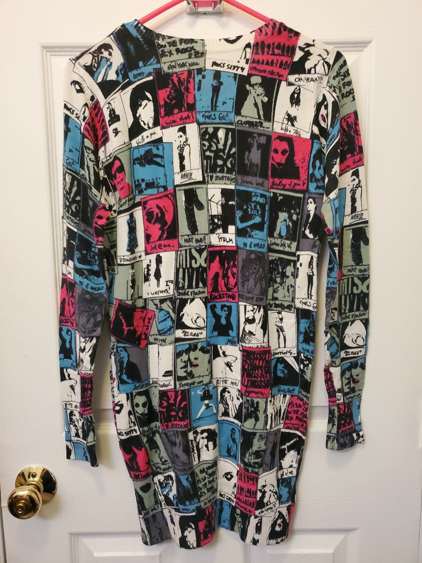 Vintage Y2K Miss Sixty Pop Art Collage Graphic Mini Dress Size XS/S Rare Archive 10