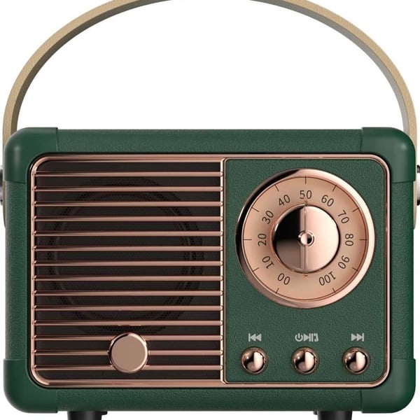 SISLL Retro Bluetooth Speaker, Vintage Decor Mini Wireless Speaker, Green