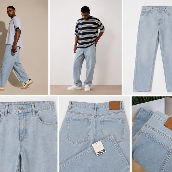 ASOS DESIGN Light Wash Straight Leg Jeans