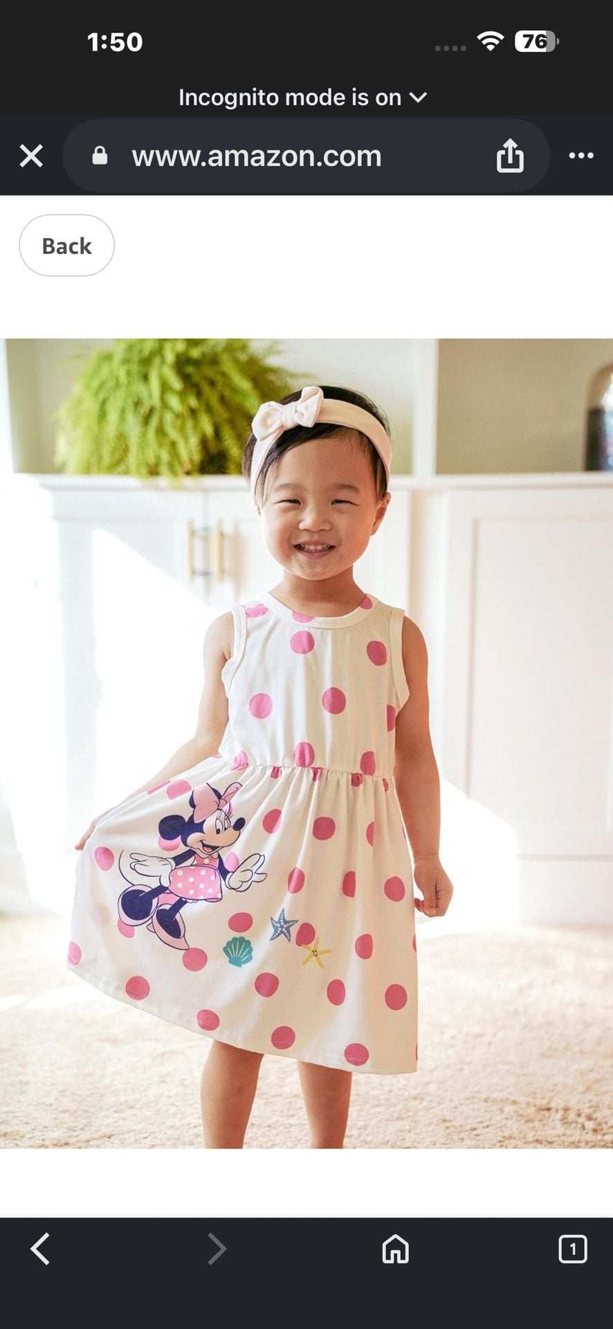 Disney PatPat Minnie Mouse Pink Polka Dot Sleeveless Casual Dress 3