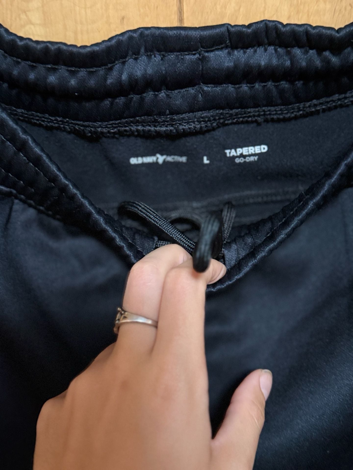 Old Navy Active Tapered Go-Dry Black Athletic Sweatpants Size L 4