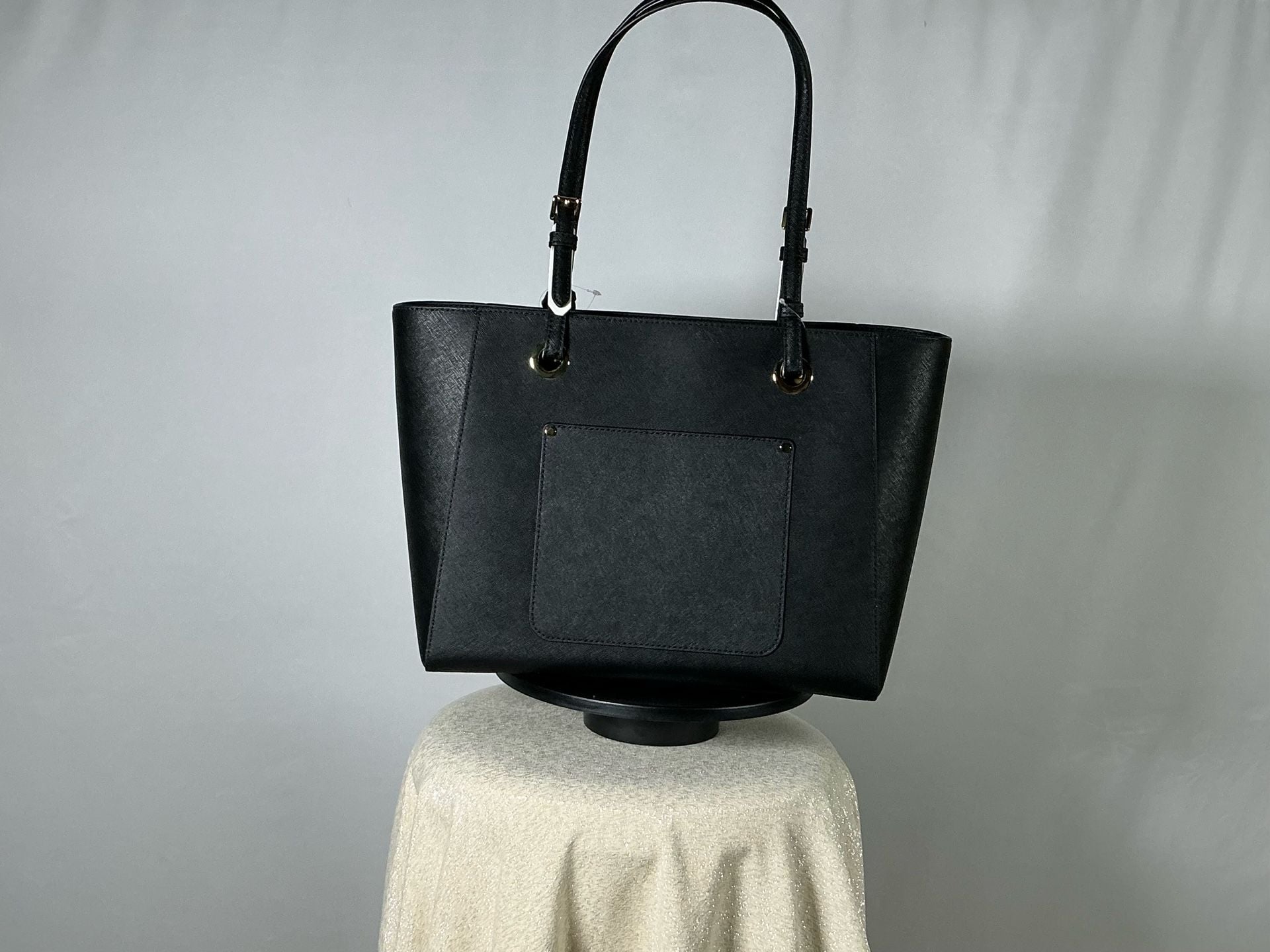 Michael Kors Walsh Medium Multifunctional Saffiano Leather Tote Bag Black 4
