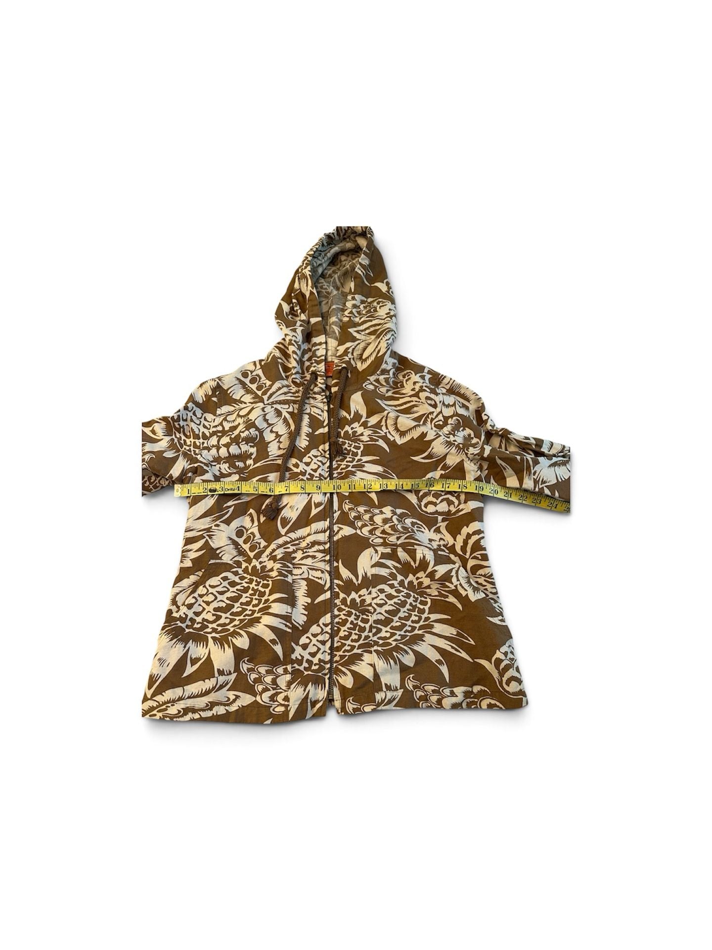 Pre loved Tommy Bahama Brown Hawaiian Tropical zip up women’s medium 7