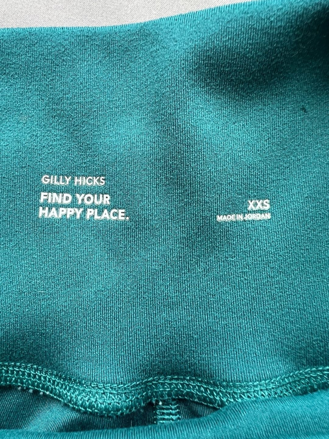 Gilly Hicks Active Recharge Two-Piece Set Teal Crop Tank Top and Flare Leggings 8