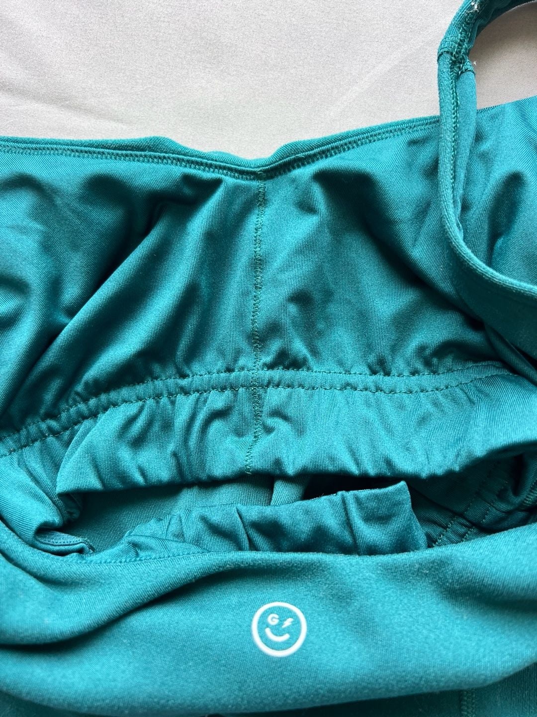 Gilly Hicks Active Recharge Two-Piece Set Teal Crop Tank Top and Flare Leggings 14