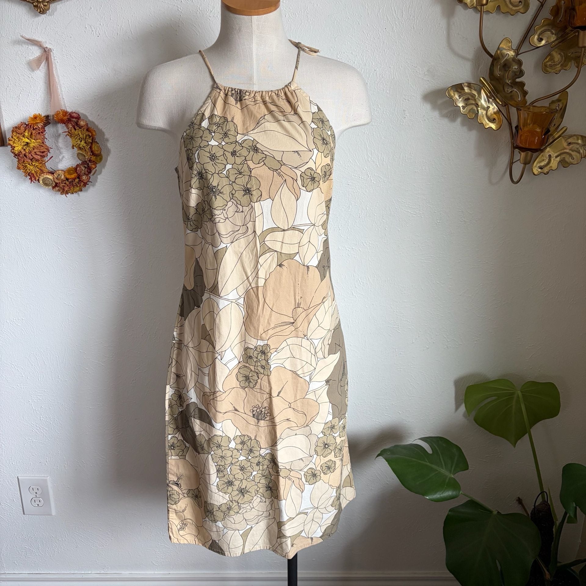 Old Navy Y2K Floral Halter Dress Size 6 2