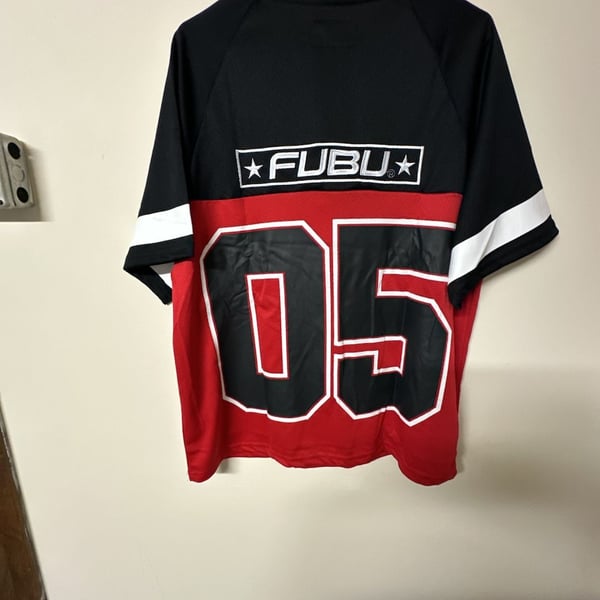 FUBU 05 Number Football Jersey Black Red White Size M New With Tags